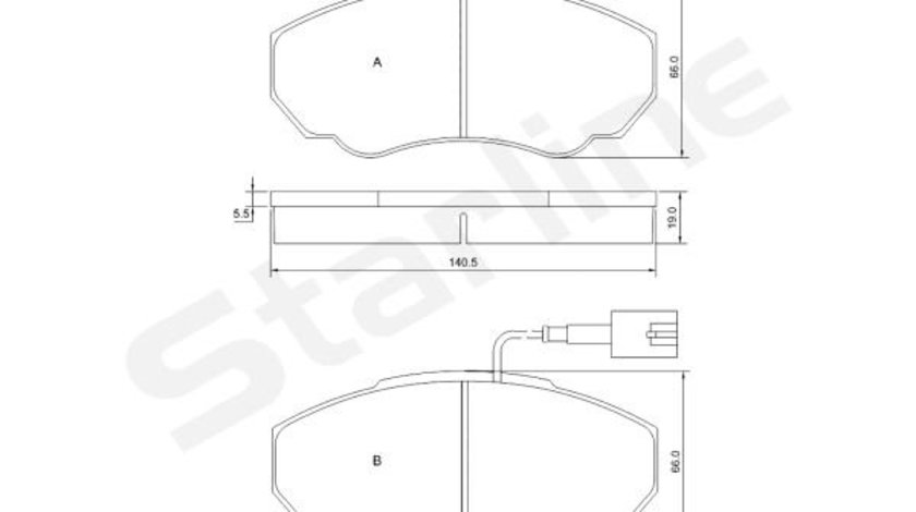 Set placute frana,frana disc punte fata (BDS839P STARLINE) Citroen,FIAT,PEUGEOT