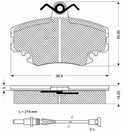 Set placute frana,frana disc punte fata (MT454 MTR) DACIA,LADA,PEUGEOT,RENAULT