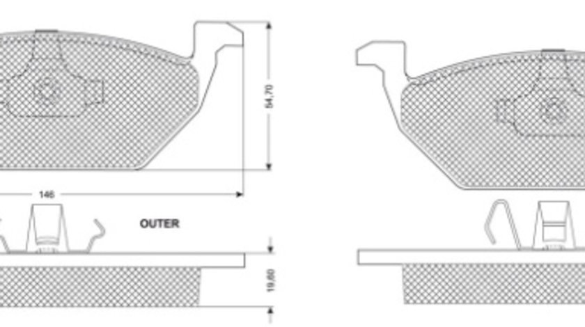 Set placute frana,frana disc punte fata (MT455 MTR) AUDI,SEAT,SKODA,VW