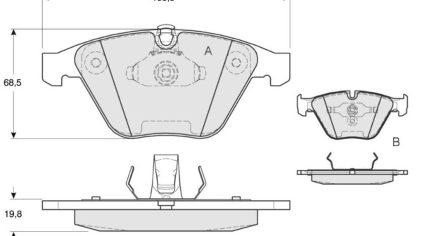 Set placute frana,frana disc punte fata (MT468 MTR) BMW