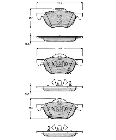 Set placute frana,frana disc punte fata (MT539 MTR) HONDA