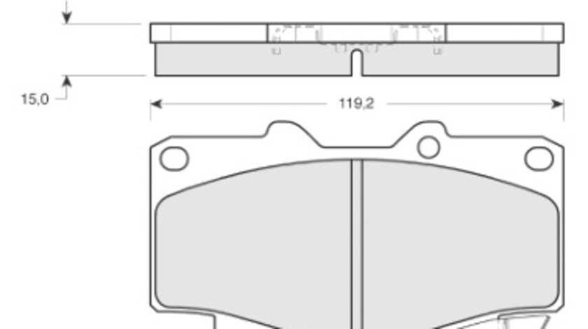 Set placute frana,frana disc punte fata (MT607 MTR) TOYOTA