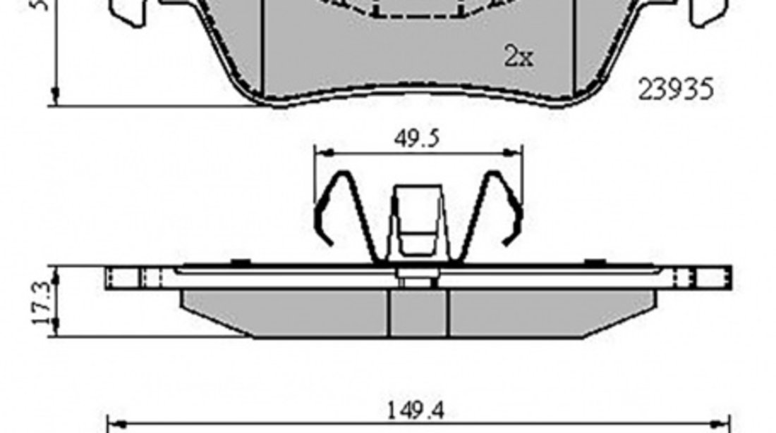 Set placute frana,frana disc punte fata (VKBP80399 SKF) BMW