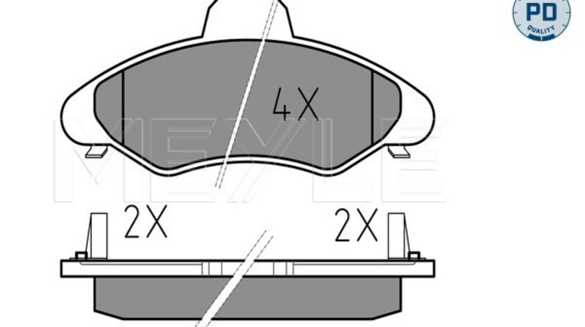 Set placute frana,frana disc punte fata (0252330018PD MEYLE) FORD