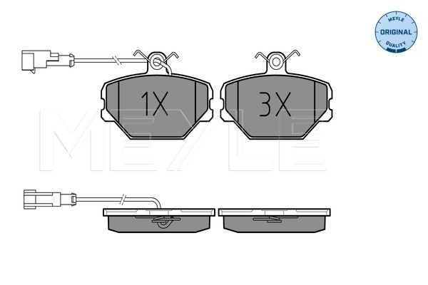 Set placute frana,frana disc punte fata (0252110016W MEYLE) FIAT,LANCIA