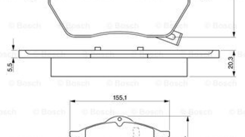 Set placute frana,frana disc punte fata (0986424461 BOSCH) SAAB