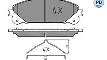 Set placute frana,frana disc punte fata (025244521...