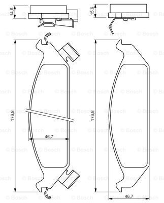 Set placute frana,frana disc punte fata (0986494313 BOSCH) CHRYSLER,DODGE