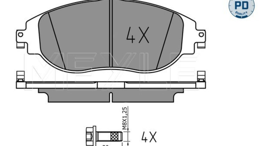 Set placute frana,frana disc punte fata (0252473821PD MEYLE) AUDI,VW