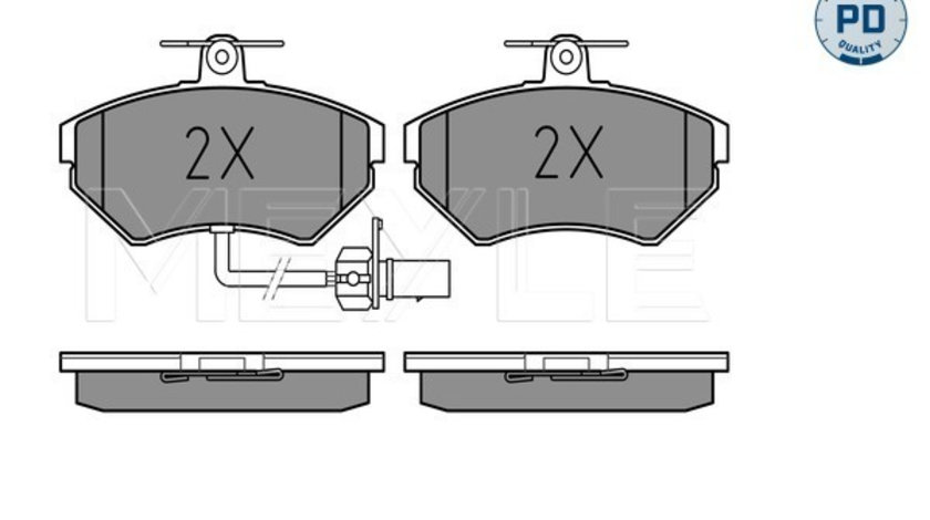 Set placute frana,frana disc punte fata (02521945191PD MEYLE) AUDI,SEAT,VW
