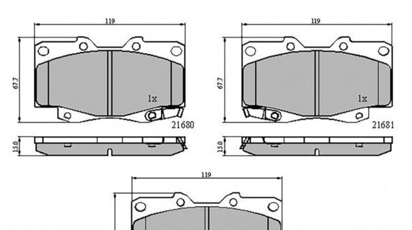 Set placute frana,frana disc punte fata (VKBP80247A SKF) GREAT WALL,TOYOTA,VW