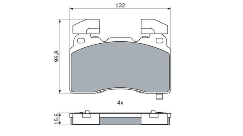 Set placute frana,frana disc punte fata (0986424894 BOSCH) CADILLAC,CHEVROLET,OPEL,VAUXHALL