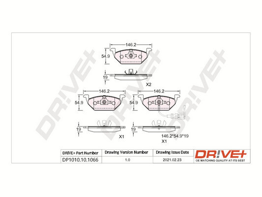 Set placute frana,frana disc punte fata (DP1010101066 DRIVE) AUDI,SEAT,SKODA,VW