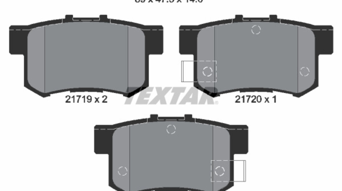 Set placute frana,frana disc puntea spate (2171901 TEXTAR) ACURA,CIIMO,GREAT WALL,HAVAL,HONDA,HONDA (DONGFENG),HONDA (GAC),MG,ROVER,SUZUKI,SUZUKI (CHANGAN)