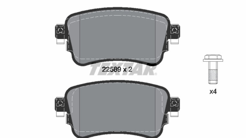 Set placute frana,frana disc puntea spate (2258801 TEXTAR) Citroen,FIAT,OPEL,PEUGEOT,TOYOTA,VAUXHALL