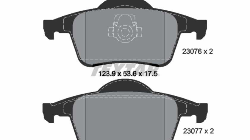 Set placute frana,frana disc puntea spate (2307681 TEXTAR) VOLVO