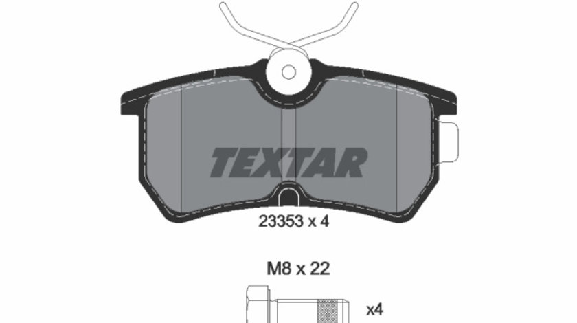 Set placute frana,frana disc puntea spate (2335301 TEXTAR) FORD,FORD AUSTRALIA,FORD USA