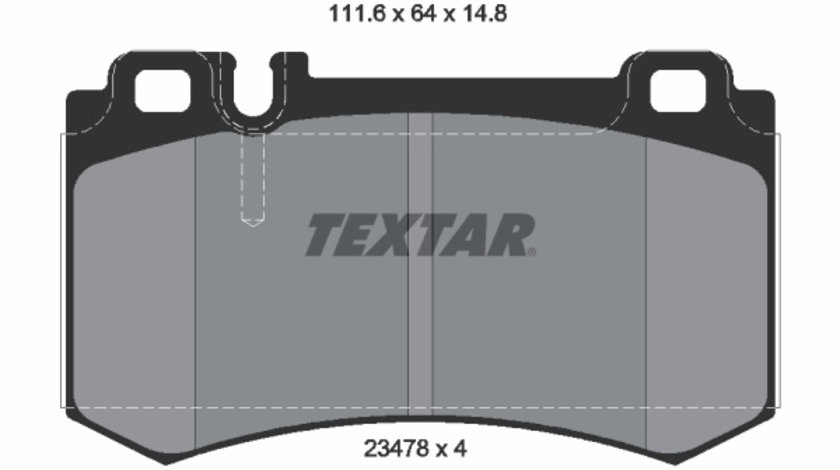 Set placute frana,frana disc puntea spate (2347802 TEXTAR) MERCEDES-BENZ