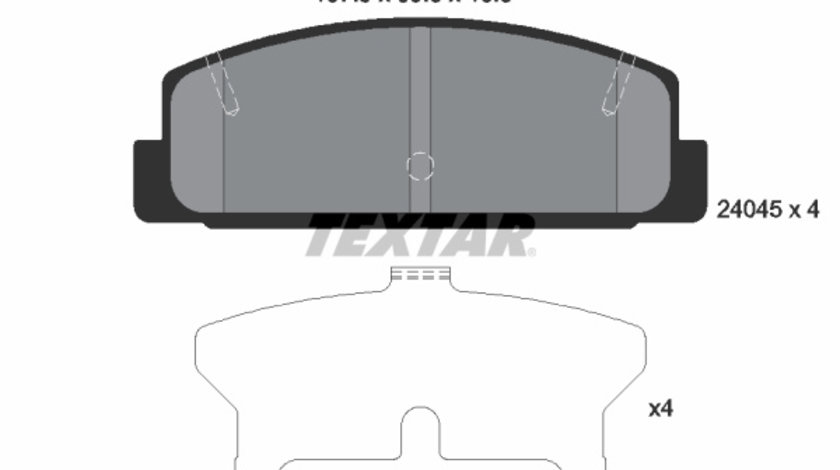 Set placute frana,frana disc puntea spate (2404501 TEXTAR) HAIMA (FAW),MAZDA