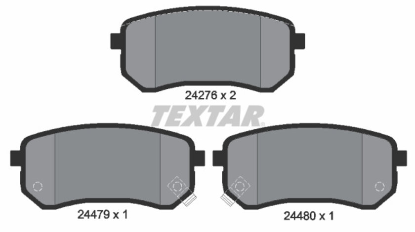 Set placute frana,frana disc puntea spate (2427601 TEXTAR) DODGE,HYUNDAI,INOKOM,KIA,KIA (DYK),NAZA