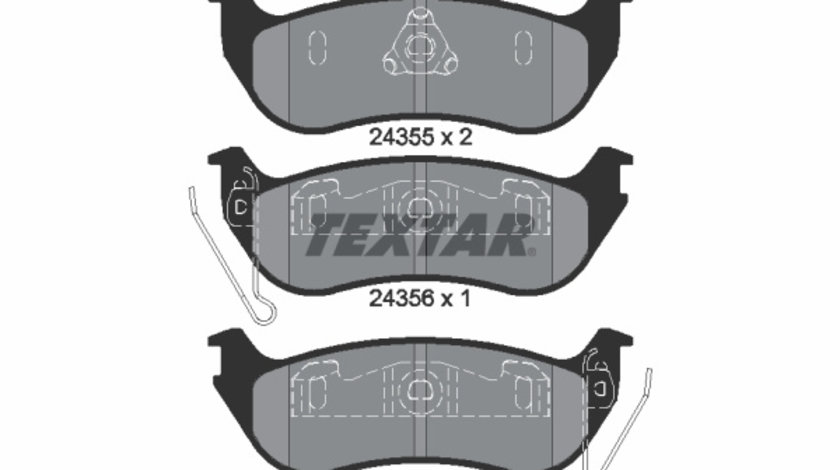 Set placute frana,frana disc puntea spate (2435501 TEXTAR) JEEP