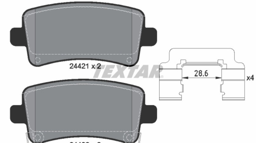 Set placute frana,frana disc puntea spate (2442102 TEXTAR) CADILLAC (SGM),CHEVROLET,HOLDEN,OPEL,SAAB,VAUXHALL