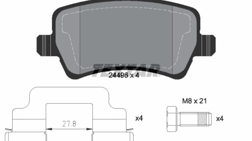 Set placute frana,frana disc puntea spate (2449601 TEXTAR) LAND ROVER,LAND ROVER (CHERY),VOLVO,VOLVO (CHANGAN),VOLVO ASIA