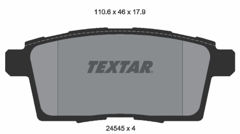 Set placute frana,frana disc puntea spate (2454501 TEXTAR) FORD USA,LINCOLN,MAZDA,MAZDA (FAW)