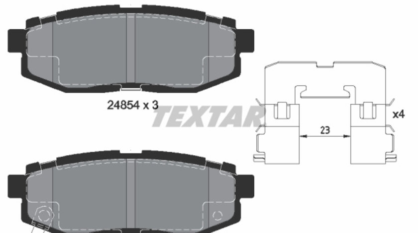 Set placute frana,frana disc puntea spate (2485401 TEXTAR) SCION,SUBARU,TOYOTA