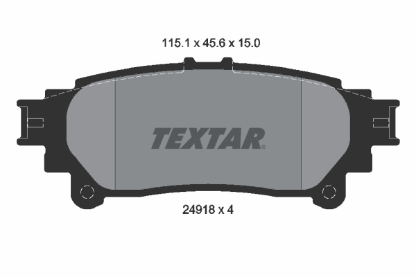 Set placute frana,frana disc puntea spate (2491801 TEXTAR) LEXUS,TOYOTA,TOYOTA (GAC)