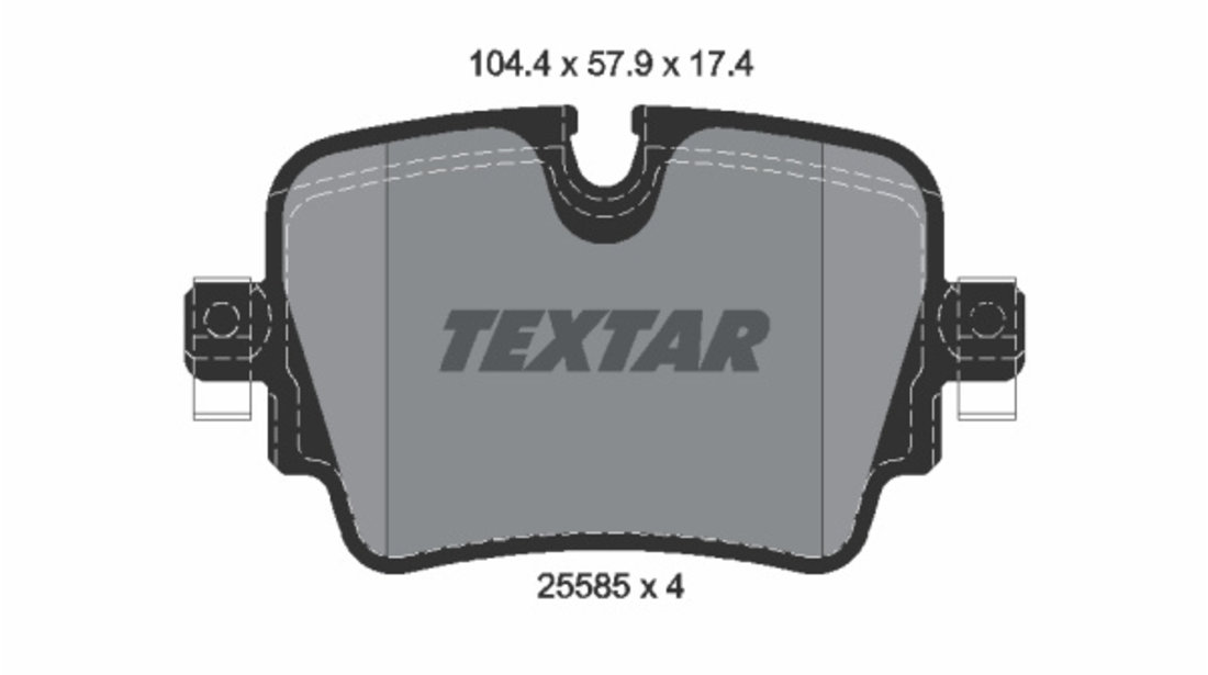 Set placute frana,frana disc puntea spate (2558501 TEXTAR) JAGUAR