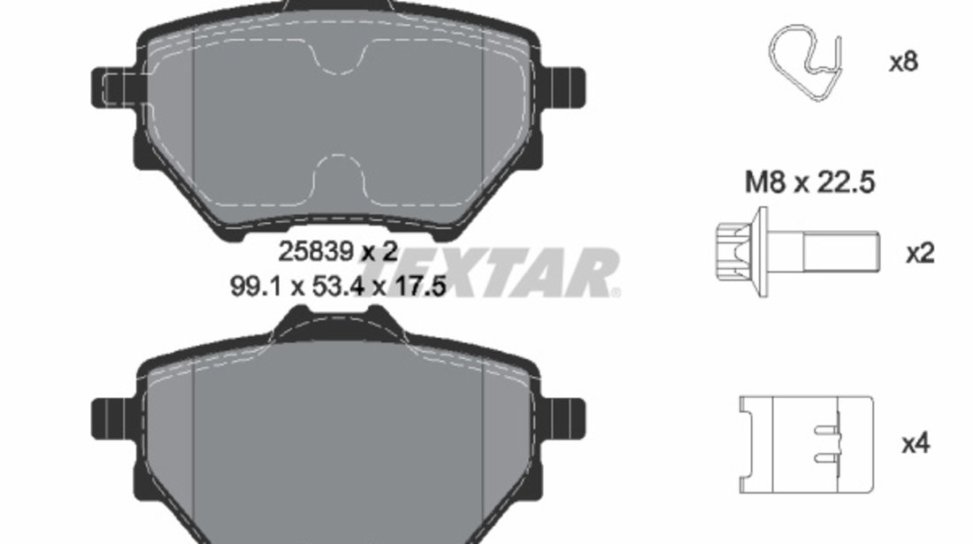 Set placute frana,frana disc puntea spate (2583901 TEXTAR) BAIC-ORV,BYD,Citroen,Citroen (DF-PSA),DS,DS (CAPSA),FENGXING,FIAT,FORD (JMC),GAC,GEELY,HAIMA (FAW),HAVAL,JMC,OPEL,PEUGEOT,PEUGEOT (DF-PSA),TO