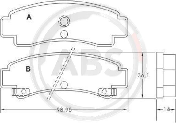 Set placute frana,frana disc puntea spate (36704 ABS) NISSAN