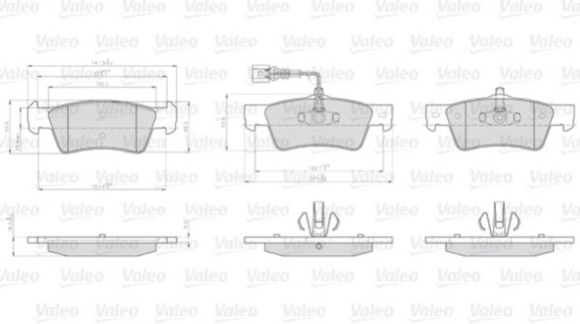 Set placute frana,frana disc puntea spate (873367 VALEO) VW