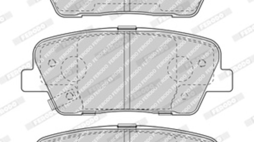 Set placute frana,frana disc puntea spate (FDB4391 FERODO) HYUNDAI,KIA,SSANGYONG