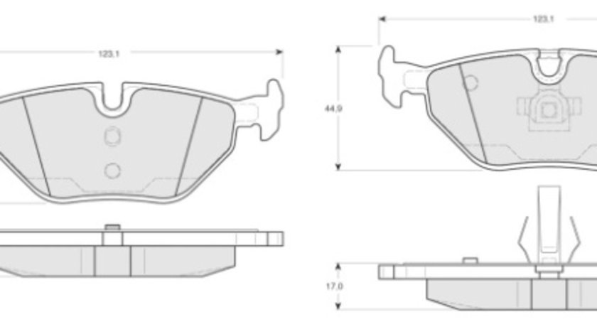 Set placute frana,frana disc puntea spate (MT447 MTR) ALPINA,BMW,BMW (BRILLIANCE),MG,MG (NANJING),MG (SAIC),ROVER,SAAB