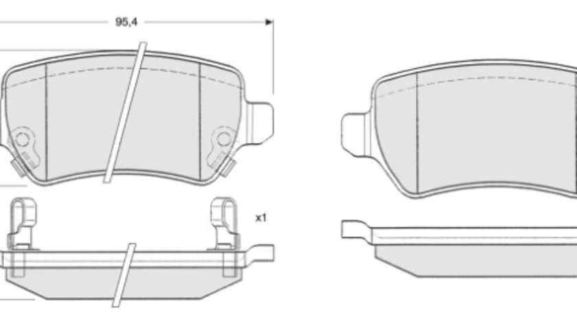 Set placute frana,frana disc puntea spate (MT464 MTR) CHEVROLET,KIA,OPEL,VAUXHALL