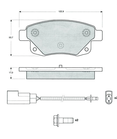 Set placute frana,frana disc puntea spate (MT526 MTR) FORD