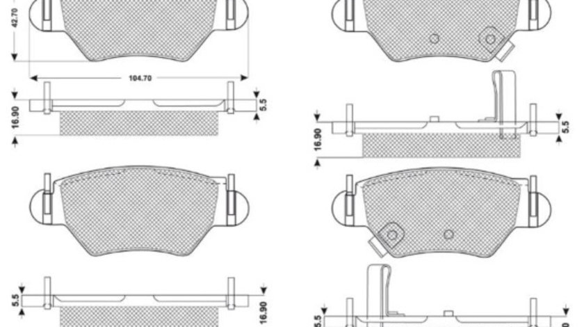 Set placute frana,frana disc puntea spate (MT541 MTR) CHEVROLET,OPEL,VAUXHALL