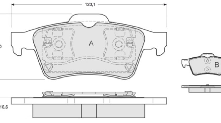 Set placute frana,frana disc puntea spate (MT618 MTR) CHEVROLET,FORD,MAZDA,NISSAN,OPEL,RENAULT,SAAB,VAUXHALL,VOLVO