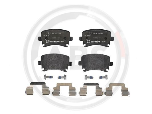 Set placute frana,frana disc puntea spate (P85095 ABS) AUDI,SEAT,SKODA,SKODA (SVW),VW,VW (FAW)