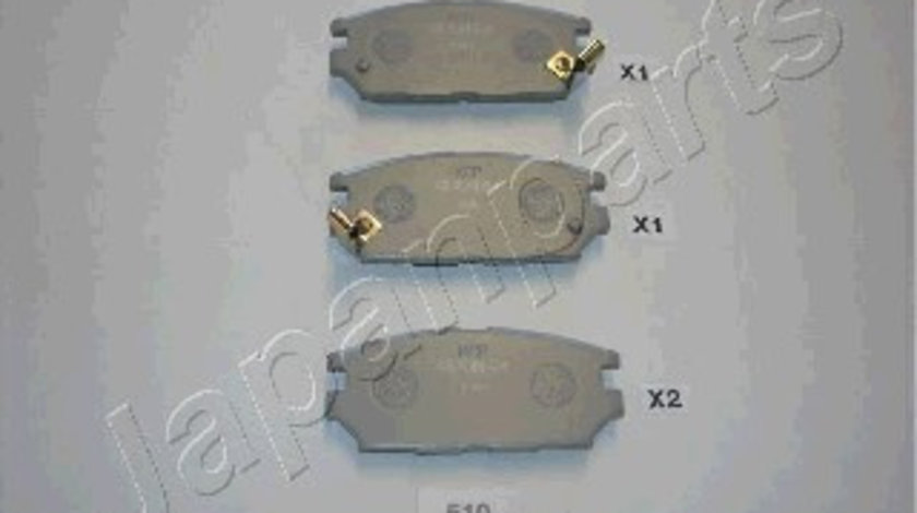 Set placute frana,frana disc puntea spate (PP510AF JAPANPARTS) DODGE,MITSUBISHI