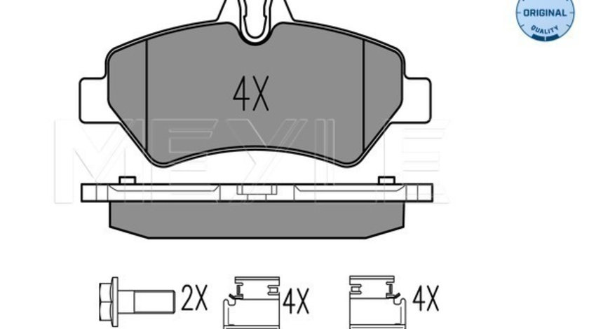 Set placute frana,frana disc puntea spate (0252919019 MEYLE) MERCEDES-BENZ,MERCEDES-BENZ (FJDA),VW