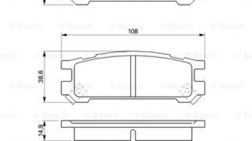 Set placute frana,frana disc puntea spate (0986461143 BOSCH) SUBARU