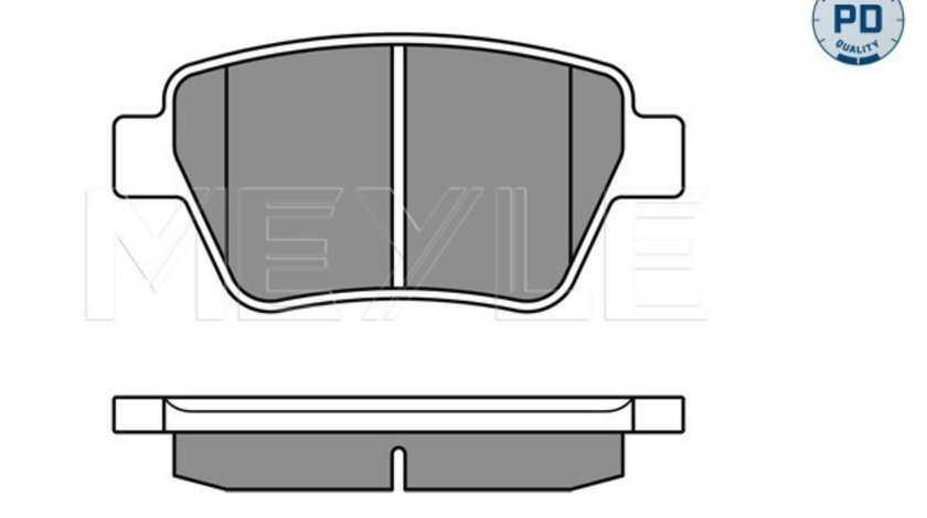 Set placute frana,frana disc puntea spate (0252456317PD MEYLE) AUDI,SEAT,SKODA,VW,VW (FAW)