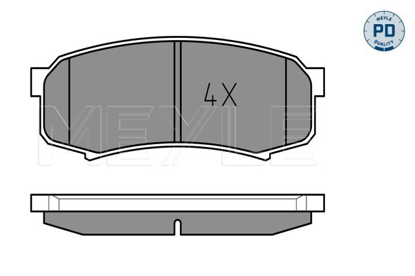 Set placute frana,frana disc puntea spate (0252194715PD MEYLE) LEXUS,MITSUBISHI,TOYOTA