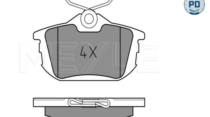 Set placute frana,frana disc puntea spate (0252186115PD MEYLE) MITSUBISHI,SMART,VOLVO