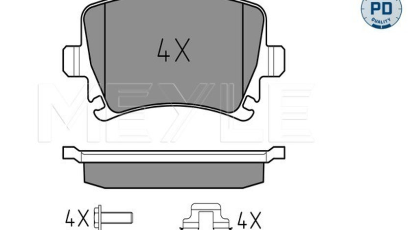 Set placute frana,frana disc puntea spate (0252391417PD MEYLE) AUDI,AUDI (FAW),SEAT,SKODA,VW,VW (FAW),VW (SVW)