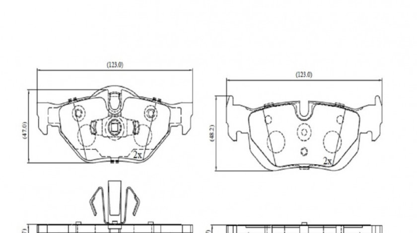 Set placute frana,frana disc puntea spate (VKBP90095 SKF) BMW