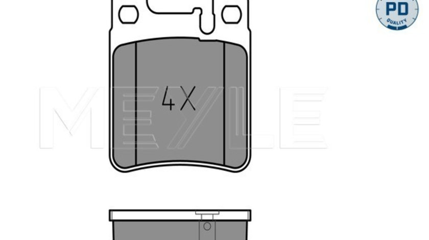 Set placute frana,frana disc puntea spate (0252130515PD MEYLE) MERCEDES-BENZ,MERCEDES-BENZ (BBDC)